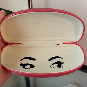 Kate spade Pink Glasses Case With Eye Graphic Inside